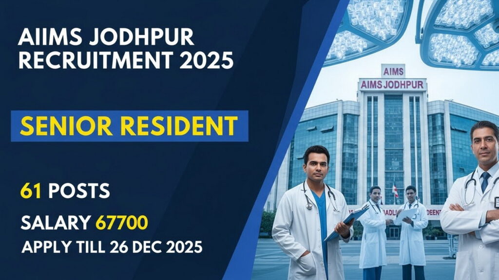 AIIMS Jodhpur Recruitment 2025