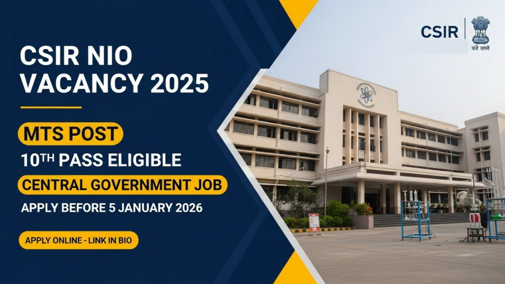 CSIR NIO Vacancy 2025